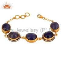 Gold Plated Silver 925 Tanzanite Bracelet