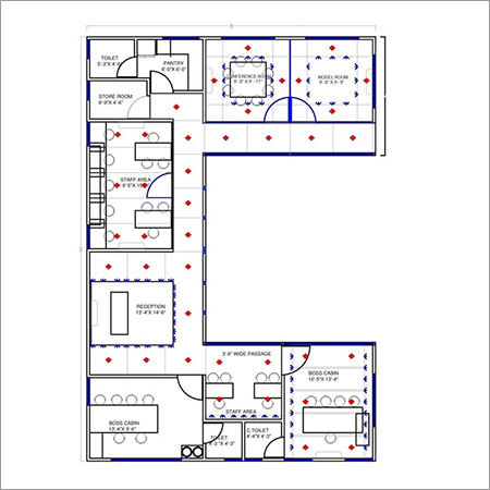 C shape office Diagram
