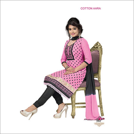 Pink Exclusive Designer Cotton Suit