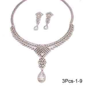 Diamond Necklace - Diamond 1-3 ct, 16-18 Inch Length, Pave Setting, Elegant Design, Matching Earrings