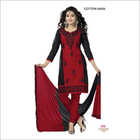 Red Bollywood Cotton Salwar Suit