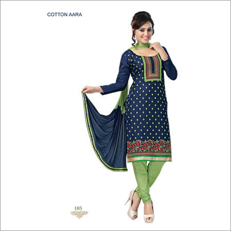 Blue Fashion Designer Cotton Suit
