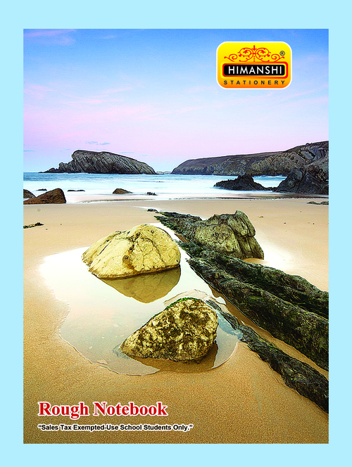 Rough Note Book - Stitched Binding, A4 Size, Beige Cardboard Cover | Durable with Thick Pages, Wide Rulings for Note-Taking and Sketching