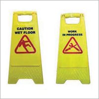 Floor Stand Signs - Pvc Material, 132x122x22 Mm, Yellow Color | Frequency: 05-60 Millihertz, Power Needed: No