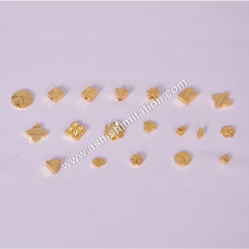 Square Brass Fancy Beads