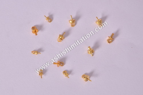 Brass Fancy Crimp Beads