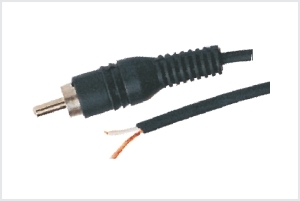 RCA Male / Open End Cord 1.5M - Copper Cable, Black PVC Jacket, Audio Signal Transmission