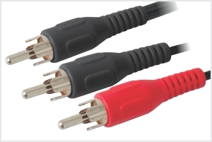 RCA Male / 2 RCA Male Cord 1.5M - Copper Cable, Black, Plastic Connectors, Reliable Audio Signal
