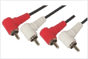 2 RCA MALE / 2 RCA MALE RT.ANGLE CORD