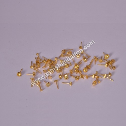 Raw Brass Round Stud
