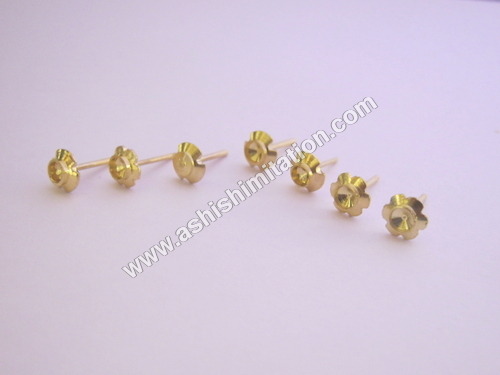 Brass Flower Stud
