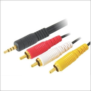 4 POLE EP ST. MALE/3 RCA MALE CORD