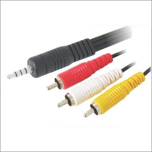 4 POLE EP ST. MALE/ 3 RCA MALE CORD
