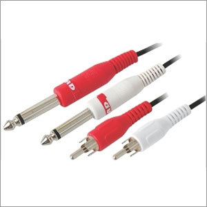 2 P-38 MONO MALE / 2 RCA MALE CORD