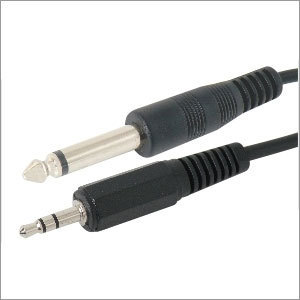P-38 MONO Male / EP ST Male Cord - PVC Copper, 6mm Diameter, 3m Length, Black, Audio Signal Transmission