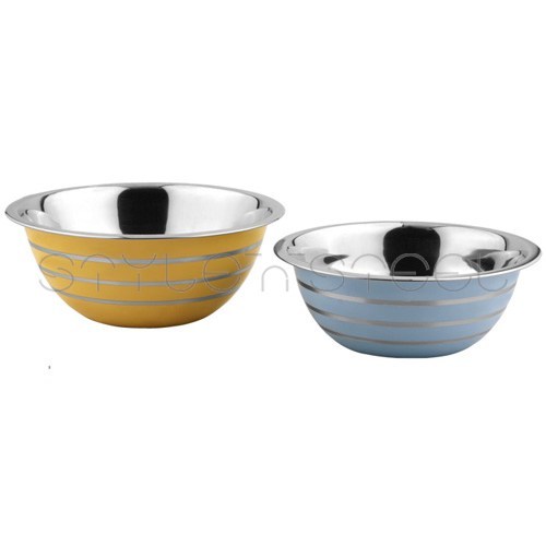 Colored Stripe Deep Mixing Bowl.