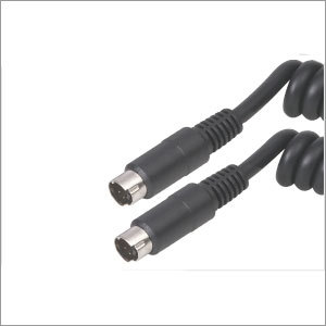 4 PIN MINI DIN MALE / 4 PIN MINI DIN MALE CORD 1.5 MTR (COIL CORD)