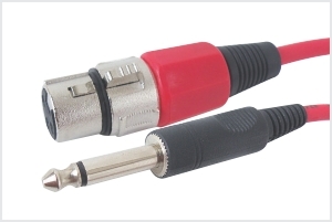 1/4" P-38 MONO MALE / 3 PIN MIC FEMALE EXT. XLR CORD 5 MTR