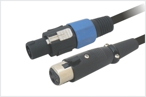 4 PIN MIC MALE CONNECTOR / 3 PIN MIC EXT. FEMALE XLR CORD 1.5MTR SPEAKON TYPE