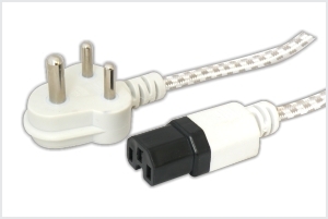 KETTLE CONNECTOR 3 PIN MOULDED CORD (24.2 SWG) 1.5 MTR.