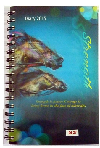 Chief 1 Date 3D Diary Horse With Box - Paper Cardboard, A5, Spiral Binding, Glossy Cover, 365 Dated Pages, Full Color Print