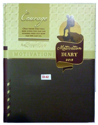 Executive Diary - Paper PU, A5, Brown | Spiral Binding, Daily Planning, Yearly Overview, Motivational Quotes