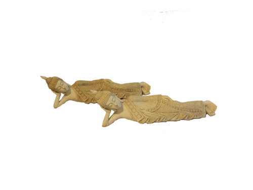 Reclining Buddha Statue in Poly Marble