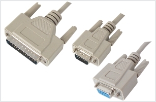 DB 25P MALE / DB 09P MALE+ DB 09P FEMALE 9C, MOULDED MODEM CABLE 1.5 MTR