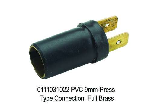 PVC 9mm-Press Type Connection, Full Brass