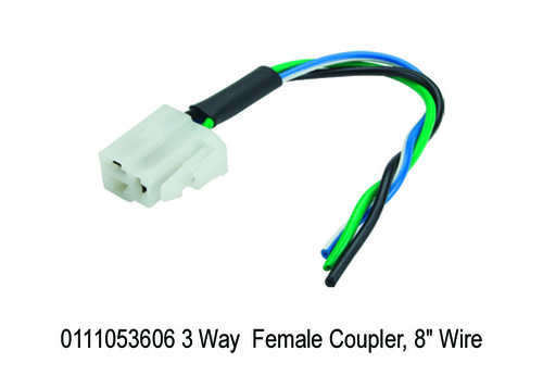 3 Way Female Coupler, 8 Wire