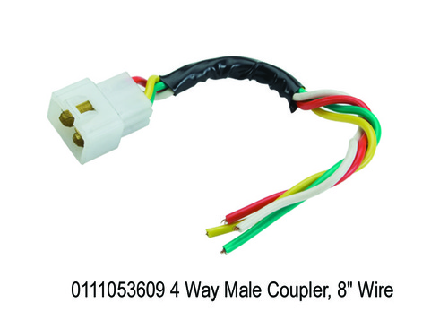 4 Way Male Coupler, 8 Wire
