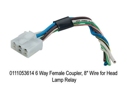 6 Way Female Coupler, 8 Wire for Head Lamp