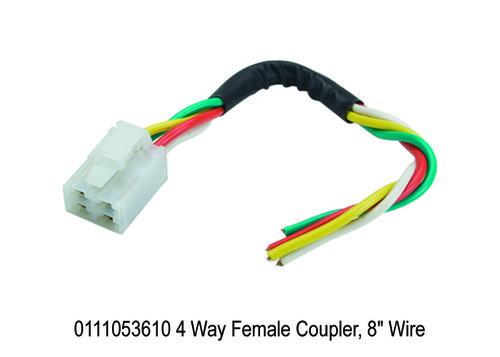 4 Way Female Coupler, 8 Wire