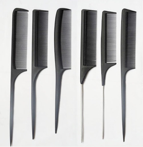 Tail Comb Carbon Fiber - Various Sizes, Black | Durable, Anti-Static, Heat Resistant, Lightweight