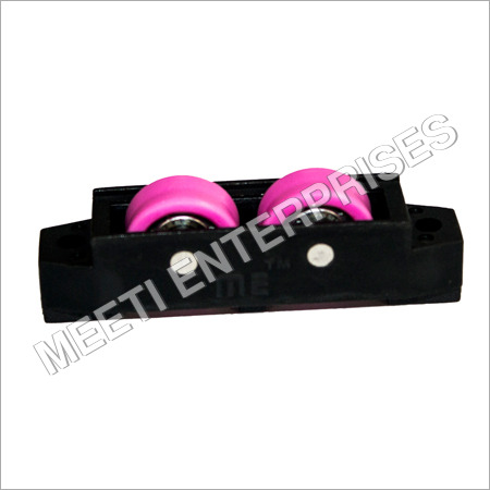 V Groove Sliding Window Roller - Nylon, 35MM Size, Black & Pink Color | V Cut Bracket, 80-120KG Capacity, Durable & Easy Installation