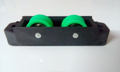 V Groove Adjustable Roller - Plastic, Easy to Fit, Black & Green | Perfect for Window Slides, Flawless Finish, High Endurance