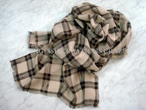 Cashmere Check Stripes Print Scarves Wholesalers