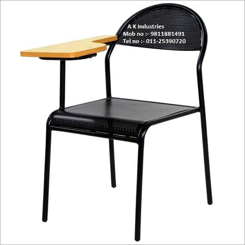 Writing Pad Study Chair - Color: Black