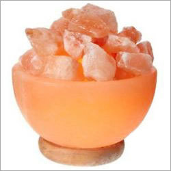 Crystalline Edible Salt - Himalayan Salt, 15cm Diameter x 10cm Height, Wooden Base, 15W LED Bulb | Natural Purity, Aromatherapy, Air Purification, Relaxing Ambiance, Decorative Element