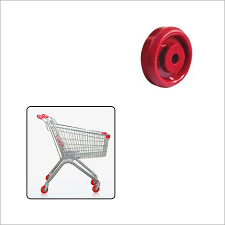 Red Polymer Wheels For Trolleys