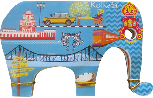Note Pad - Handmade Paper 11.5cm x 17cm Blue, Saddle Stitch Binding, 100 Pages, Trendy Portable Design