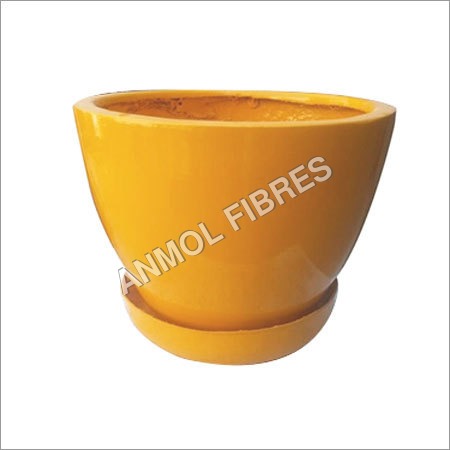 fibre flower pot with bottom tray