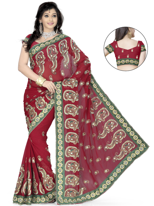 Heavy Work Wedding Sarees