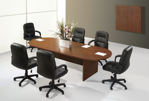 Conference Table - Wood, 72" x 42", Brown | Durable, Spacious, Stylish, Oval, Seats 8, Easy Assembly