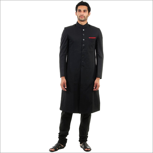 Royal Black Achkan