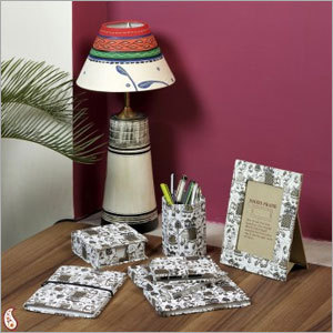 Traditional Gold Print Hand Made Paper Gift Set