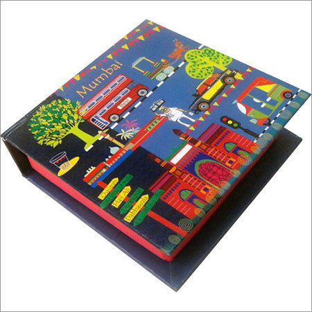 Memo Leaves Box - Cardboard, 10x10x5 cm, Dark Blue Lid | Portable, Durable, Convenient Storage, Attractive Design