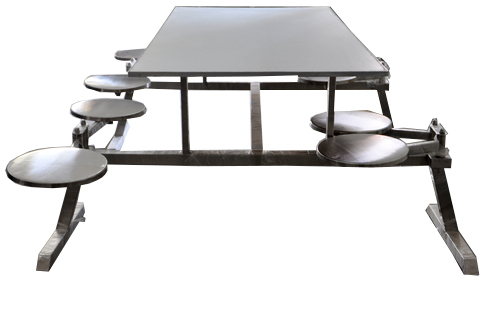 CCAN Table 8 seater with moving stools