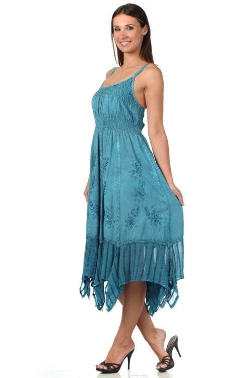 ACID WASH LONG DRESS