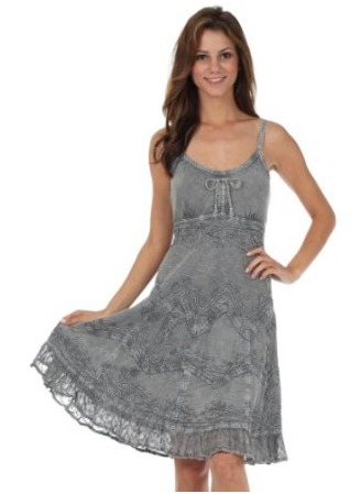 ACID WASH LONG DRESS
